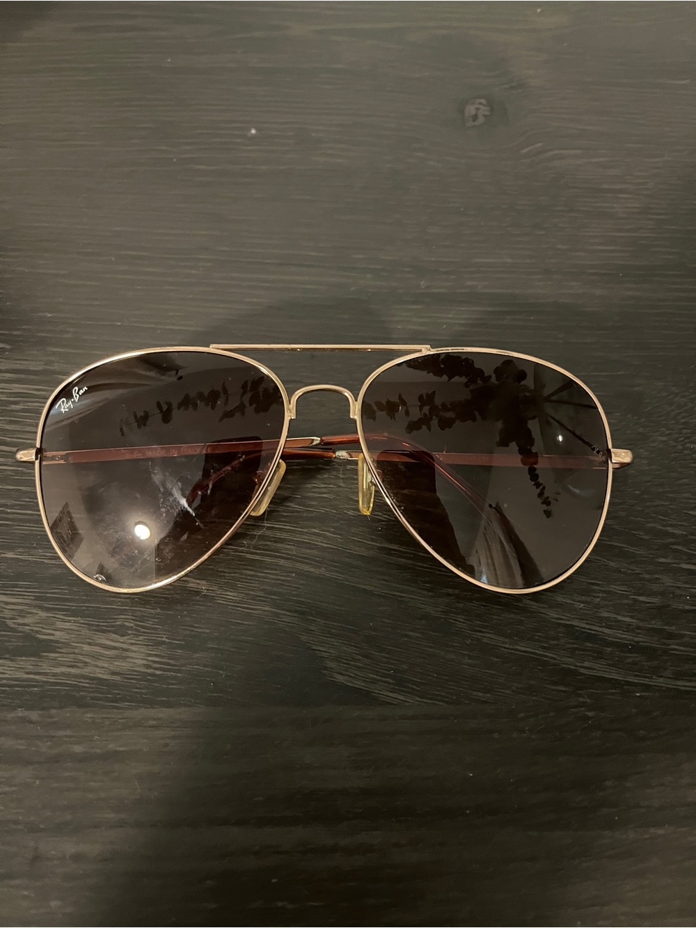 Ray bans brown aviator sunglasses